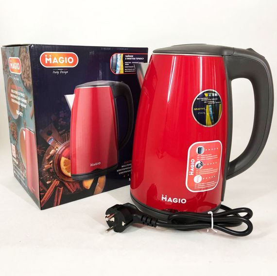 Електрочайник нержавіюча сталь MG-977, Електричний чайник із сучасним зовнішнім виглядом FH-66 | Зображення 9