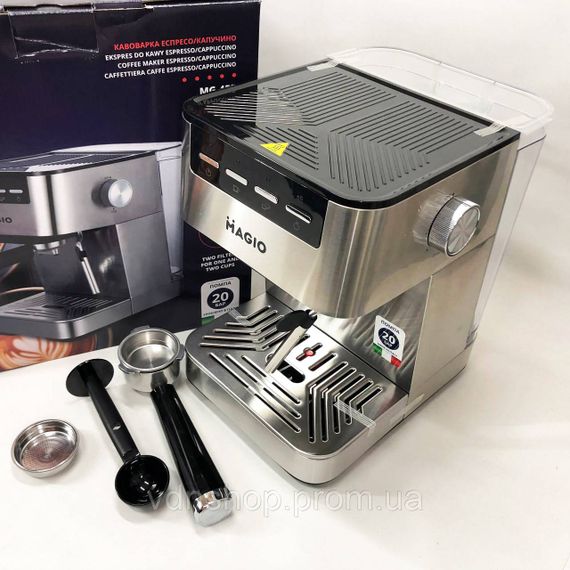Кофеварка на роботу MAGIO MG-453 960 Вт, Кофеварка для настоящего кофе эспрессо Топ для дома DZ-71 | Зображення 6