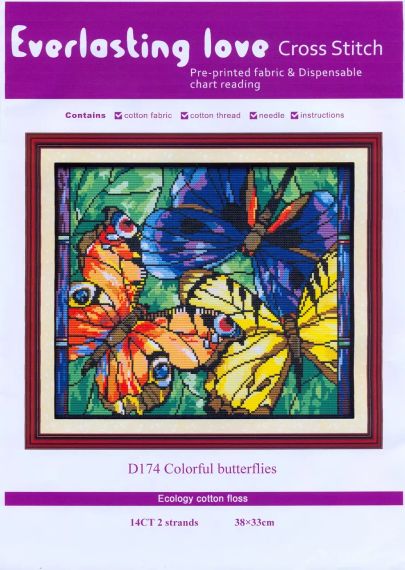 Набір для вишивання за нанесеною на канву схемою "Birds and apples". AIDA 14CT printed 47*37 см | Зображення 1