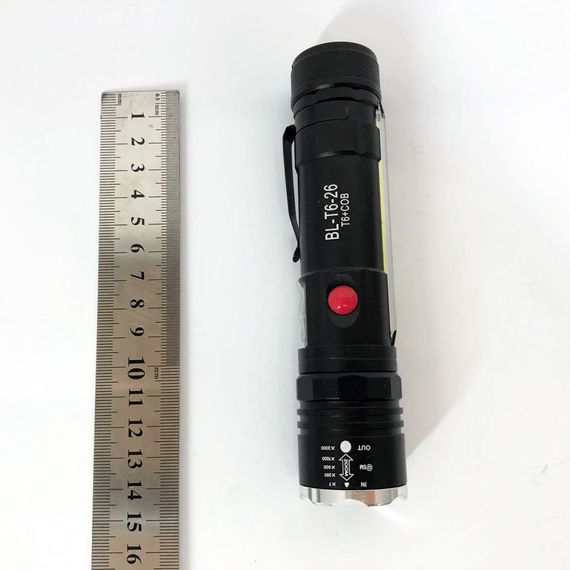 Фонарик светодиодный ручной аккумуляторный портативный Police T6-26+T6+COB, Лучший тактический фонарь SV-48 | Зображення 7