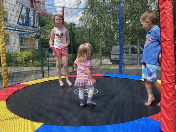 Батут дитячий Atleto 312 см із захисною сіткою для дому та дачі різнобарвний 21000133 | Зображення 5