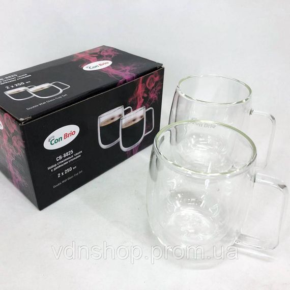 Склянки і кружки з подвійним дном, Скляні чашки з подвійним дном Скляні стакани подвійними стінками JV-51 | Зображення 3