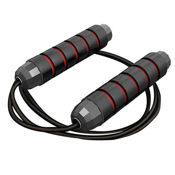 Скакалка швидкісна PowerPlay 4210 Power Weighted Jump Rope Чорна (2,7m.) | Зображення 6