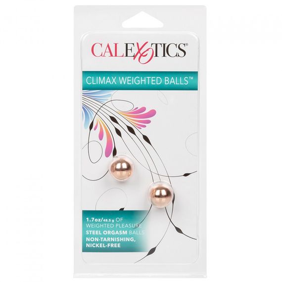 Вагінальні кульки CalExotics Climax Weighted Kegel Balls Nickel-Free - Rose Gold | Зображення 4
