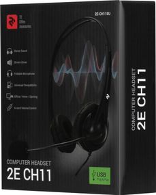Гарнітура для ПК 2E CH11, On-Ear, 3.5mm/2*3.5mm (2E-CH11SJ)