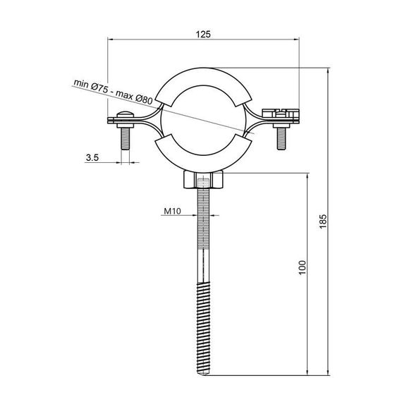 Хомут Thermo Alliance Forte 21/2" (D75-80 мм) SF10063 | Зображення 1