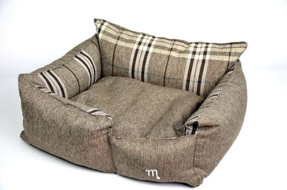 Лежак 304039 Zoobaza - клітинка+однотонний коричневий, 80х120х26 | Зображення 5