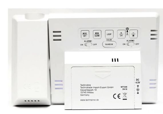 Годинник проекційний Technoline WT549 White (WT549) (DAS301195) | Зображення 4