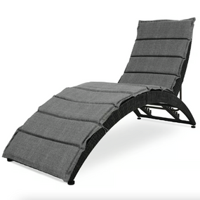 Садовий шезлонг Di Volio Ciampino чорний/графітовий