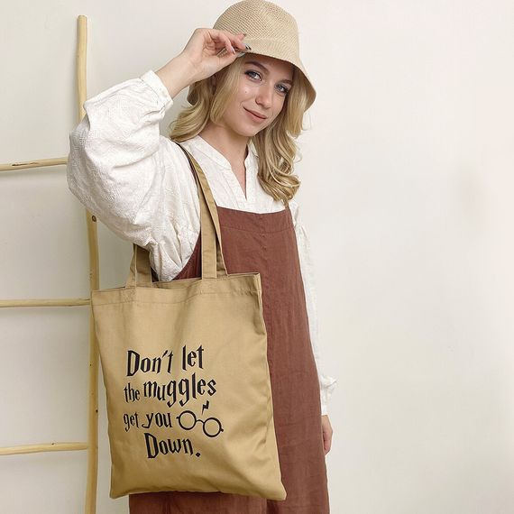 Еко сумка Market Don't let the muggles get you down (Гарри Поттер) 38x40 см (KOTM_23J001_CAP) | Зображення 1