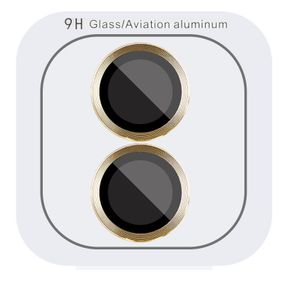 Захисне скло Metal Classic на камеру (в упак.) для Apple iPhone 16 (6.1") / 16 Plus (6.7") Золотий / Gold