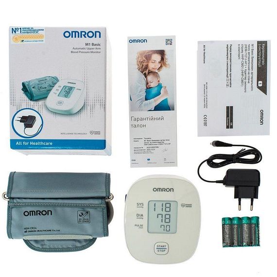 Тонометр Omron M1 Basic (HEM-7121J-AF) + адаптер автоматический на плечо гарантия 5 лет | Зображення 6