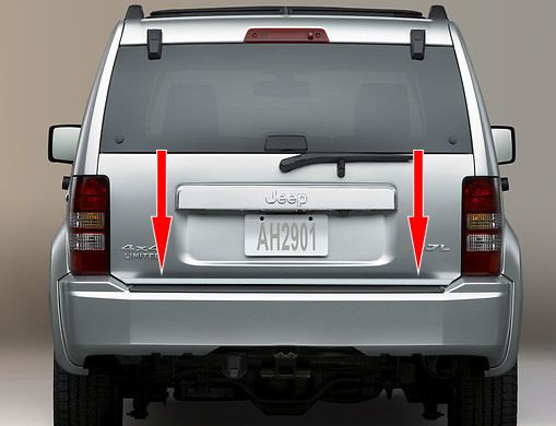 Кромка багажника (нерж.) для Jeep Cherokee/Liberty 2007-2013рр | Зображення 1