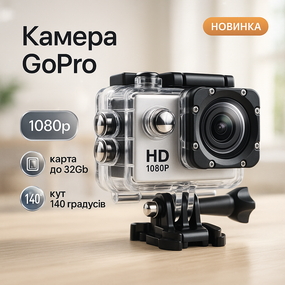 Протиударна екшн-камера, 4K екшн-камера, Відеокамера Action Sport Camera на шолом DO-15