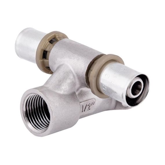 Прес-фітинг Icma-трійник 1/2" ух16 настінний прохідний No 422 | Зображення 3
