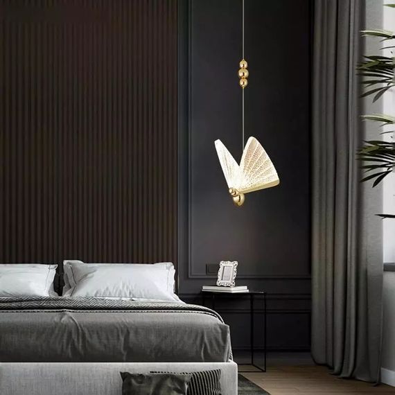 Люстра світлодіодна підвісна LED світильник для квартири на стелю лед 26051 Золото 30-120х22х16 см.