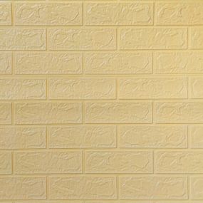 Самоклеюча 3D панель під бежеву цеглу в рулоні 19600x700x3мм (R009-3-20) SW-00001195
