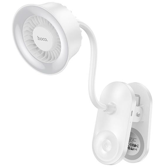 Портативний вентилятор Hoco HX610 handheld folding fan 1800 mAh White | Зображення 3