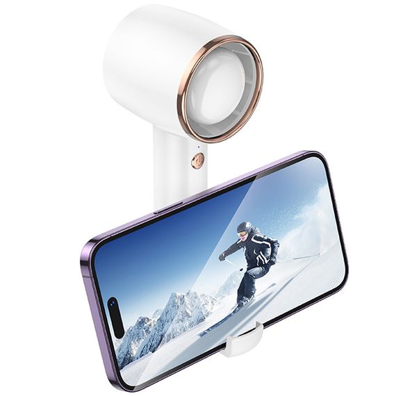 Портативний вентилятор Hoco HX21 Wind high speed handheld fan 4000 mAh White | Зображення 5