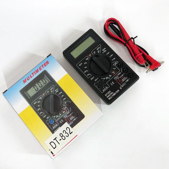 Мультиметр цифровий тестер Digital DT-832 зі звуковим дзвінком, тестер напруги цифровий | Зображення 7