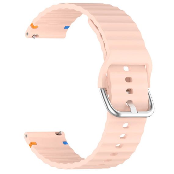 Силиконовый ремешок Wavy для Smart Watch 22mm Light Pink | Зображення 1