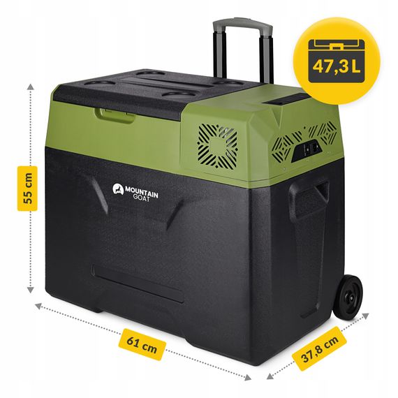Холодильник туристичний компресорний Mountain Goat XTREME 47.3 л електричний, переносний Black/Olive (P-5905973404891) | Зображення 6