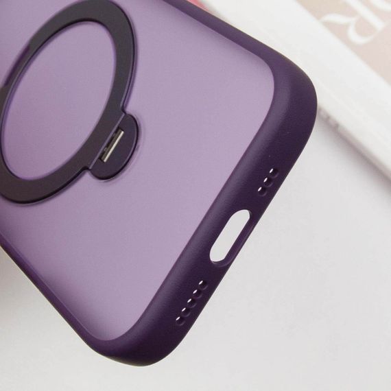TPU+PC чохол Metal Buttons with MagSafe Colorful HQ Ring для Apple iPhone 15 Pro (6.1") | Зображення 5