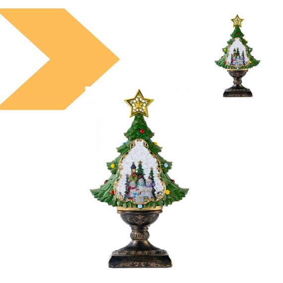 Новорічний сніжний світильник-декор Ялинка XHF-8002 (47455-XHF-8002_1083) | Зображення 1