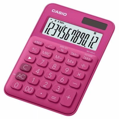 Калькулятор Casio MS-20UC-RD-W-EC, красный (CALC-CAS-MS-20UC-RD)