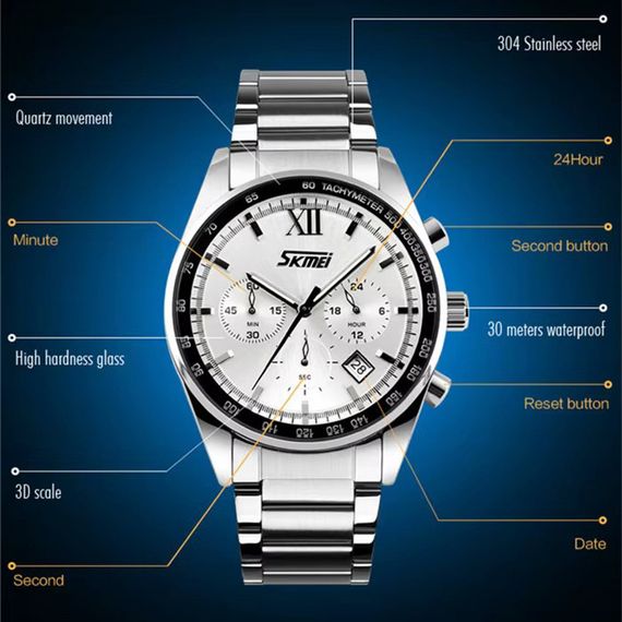 Часы наручные мужские SKMEI 9096SI UE-34 | Зображення 3