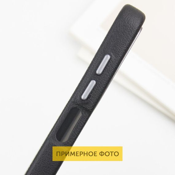 Шкіряний чохол Leather Case Metal Buttons для Xiaomi Redmi A3 Black | Зображення 4