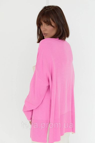 Жіноча кофта oversize з кишенею на грудях колір рожевий FL_000613 | Зображення 1