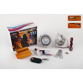 Аудіосистема мото 2.5, прозор., Підсвітка, сигн., МР3 / FM / SD / USB, ПДУ, роз'єм ППДУ 3K