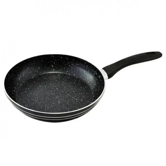 Сковорода 22 см чорний мармур UNIQUE UN-5153 | Антипригарна сковорода Мармурова сковорода | Зображення 1
