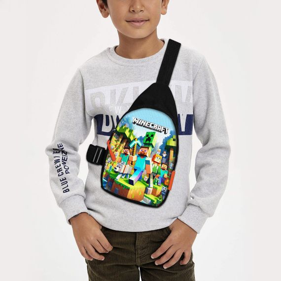 Сумка через плече дитяча Minecraft 29х17 см сумка слінг для хлопчика (02125)