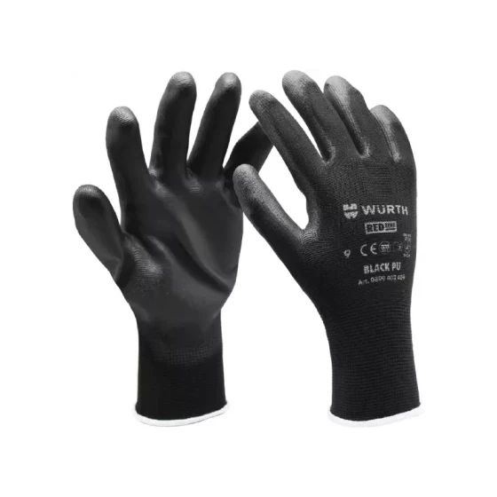 Рукавиці WURTH захисні з поліуретановим покриттям Black PU, пара, розмір 10