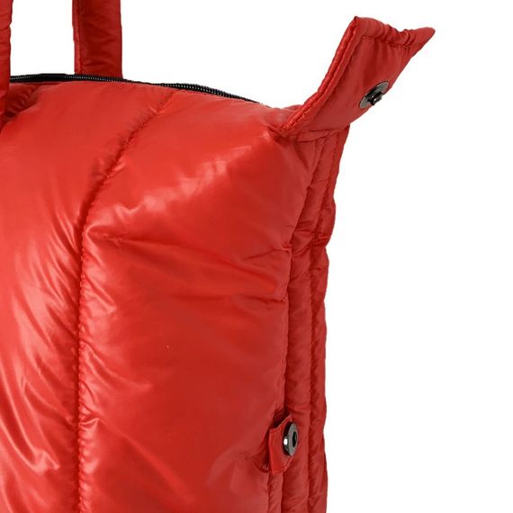 Сумка спортивна стьобана  велика 4Profi лаке червона 25246 | Зображення 6