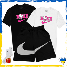 Комплект шорти Nike Big Swoosh та футболки 2шт Nike. Комплект Найк Біг Свуш XS/S