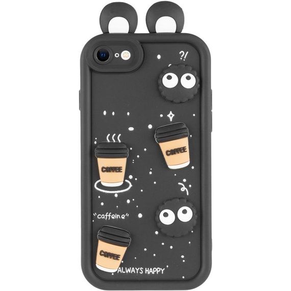 Чехол TPU Toys Case with Ears для Apple iPhone 7 / 8 / SE (2020) / SE (2022) (4.7") Black | Зображення 1