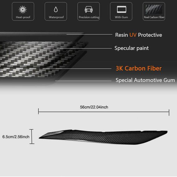 Накладки на фари Лампи Брови (Карбон) для Ауди A5 2016-2025 рр | Зображення 6