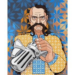 Картина по номерам "Украинский киборг" ©mosyakart Идейка KHO2594 40х50 см