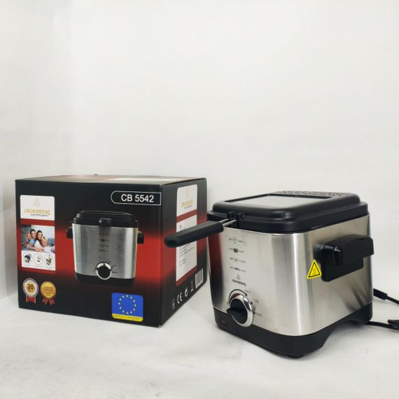 Фритюрница для дома на 1.5л Crownberg CB-5542 1200Вт WF-89 | Зображення 1