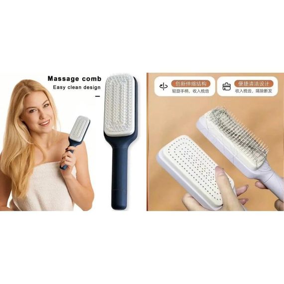 Гребінець масажний самоочисний Hair straightener | Зображення 2