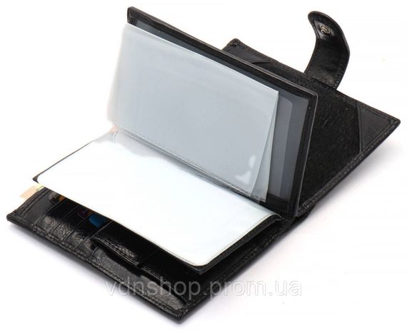 Чорне чоловіче портмоне з натуральної шкіри з відділенням під автодокументи Marco Coverna MC-2090H-1 | Зображення 5