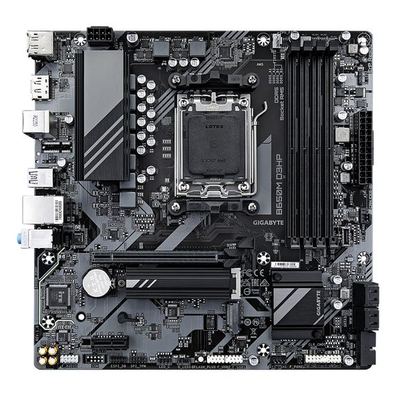 Материнская плата GIGABYTE B650M D3HP sAM5 B650 4xDDR5 M.2 HDMI DVI mATX B650M_D3HP