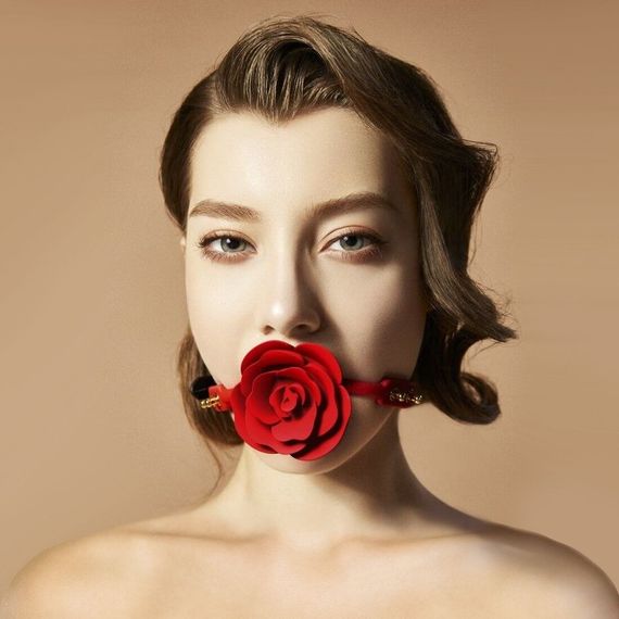 Розкішний кляп у вигляді троянди Zalo - Rose Ball Gag, подвійне використання | Зображення 5