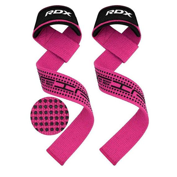 Лямки для тяги RDX S4 Gym Cotton Gel Straps Pink Plus | Зображення 3