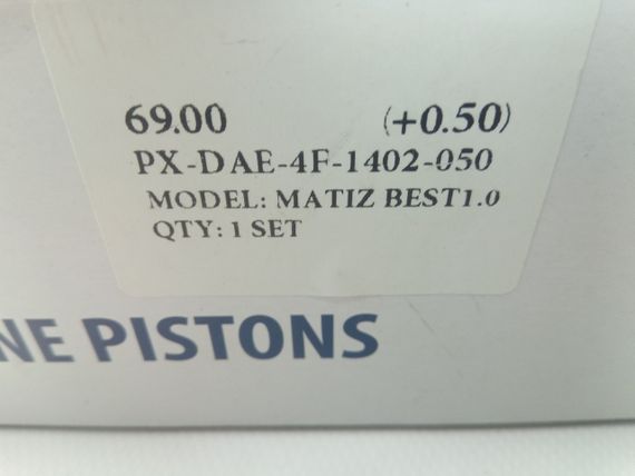 Поршень Matiz 0.8 69,00 2-й ремонт, AMP (PX-DAE-4F-1402-050) з пальцями/під кільця 1,2*1,2*2,5 (96 | Зображення 1