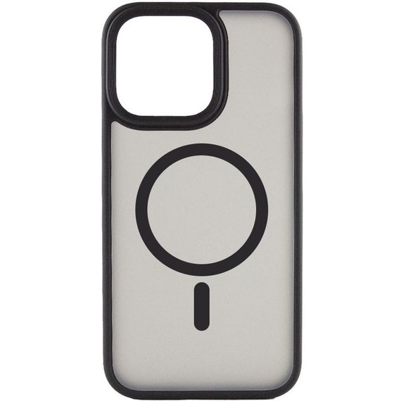 TPU+PC чехол Metal Buttons with MagSafe для Apple iPhone 12 Pro / 12 (6.1") Черный