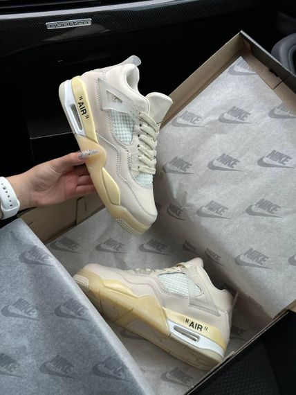Женские кроссовки Air Jordan 4 x Off-White Sail , Вьетнам , весна/лето/осень | Зображення 8